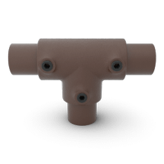 Buiskoppeling Lang T-stuk - vintage bruin-B / 26,9 mm